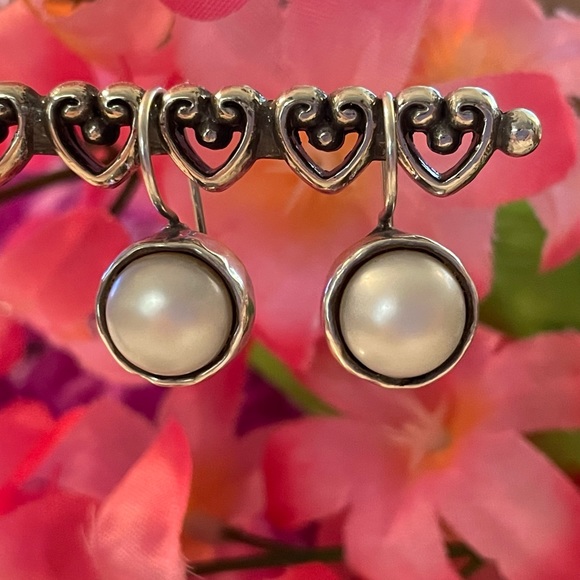 Silpada Pearl ‘Margarite’ Drop Sterling Silver Earrings W1750 - Picture 10 of 15
